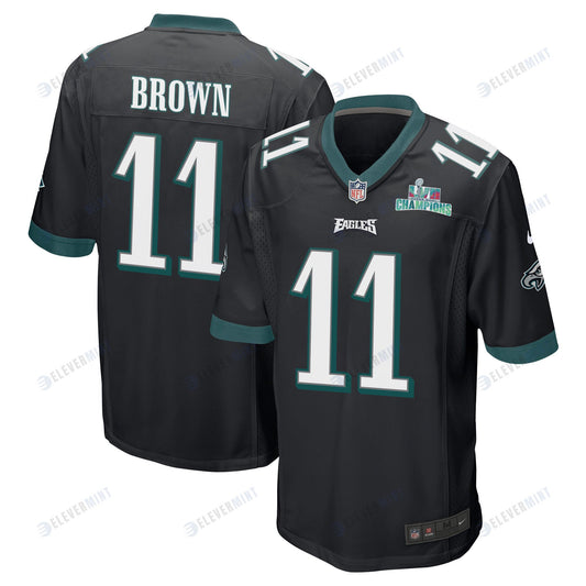 A.J. Brown 11 Philadelphia Eagles Super Bowl LVII Champions Men Game Jersey - Black